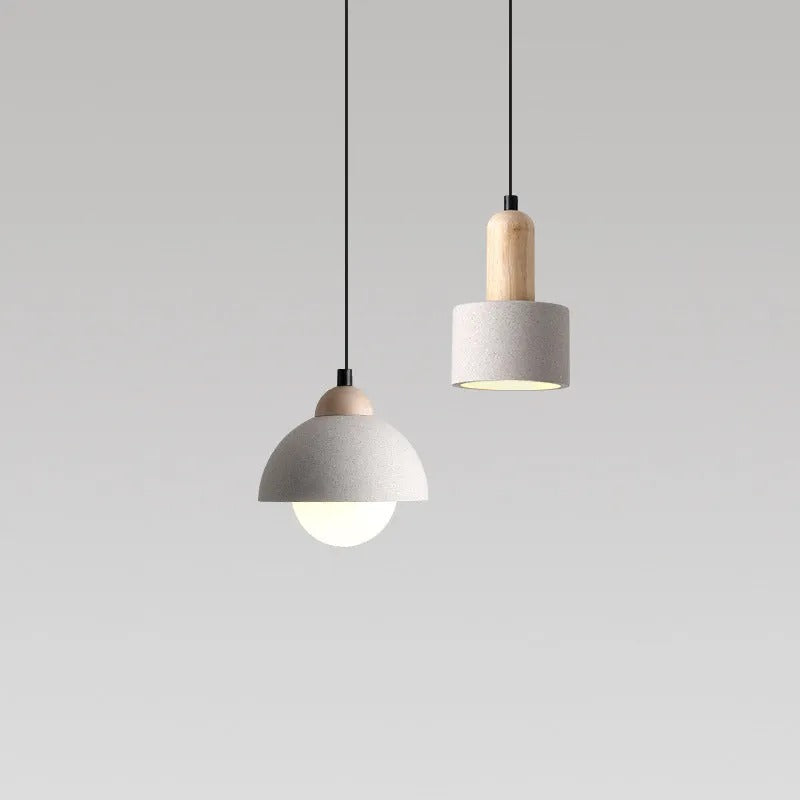 Muto Minimalism LED Modern Pendant Light Cement Bedroom Bedside Kitchen Island Living Room