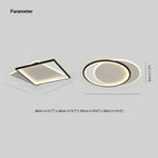 Arisha Modern Square Round Flush Mount Ceiling Light