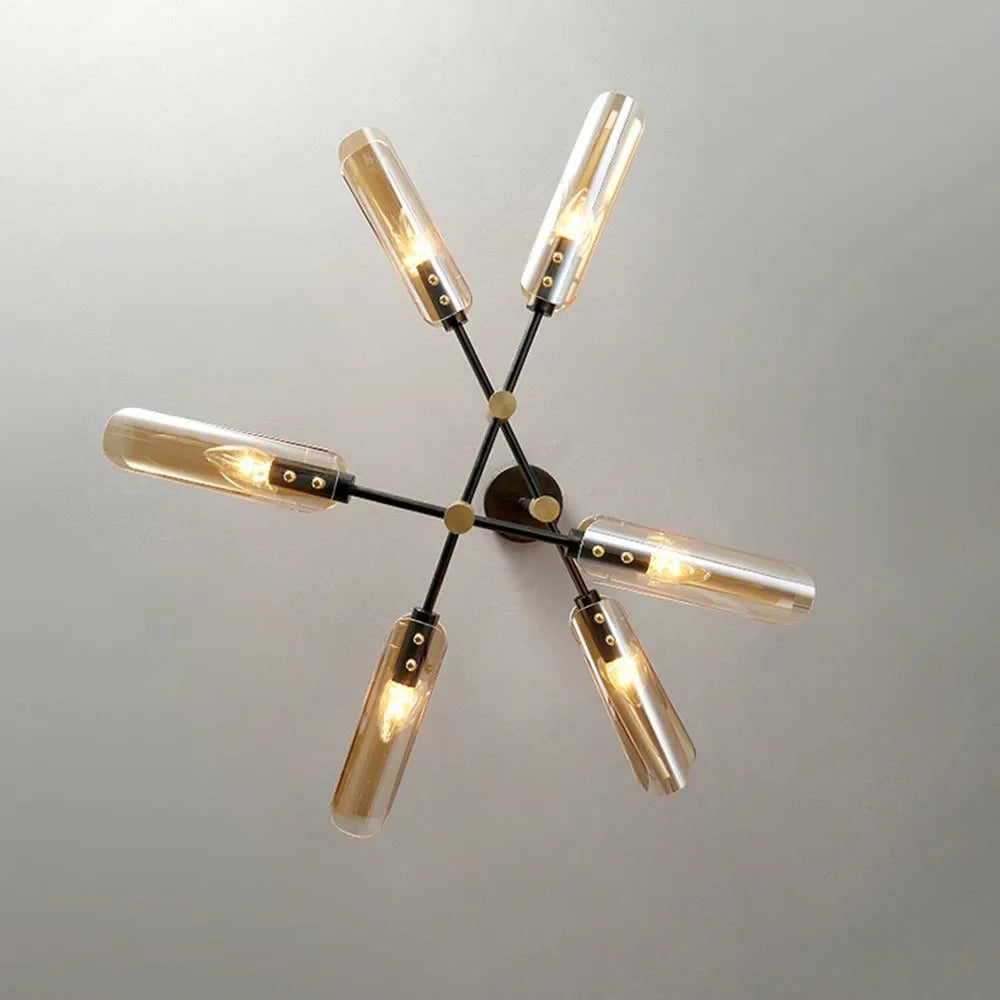 Arisha Modern /Glass Semi-Flush Mount Ceiling Light