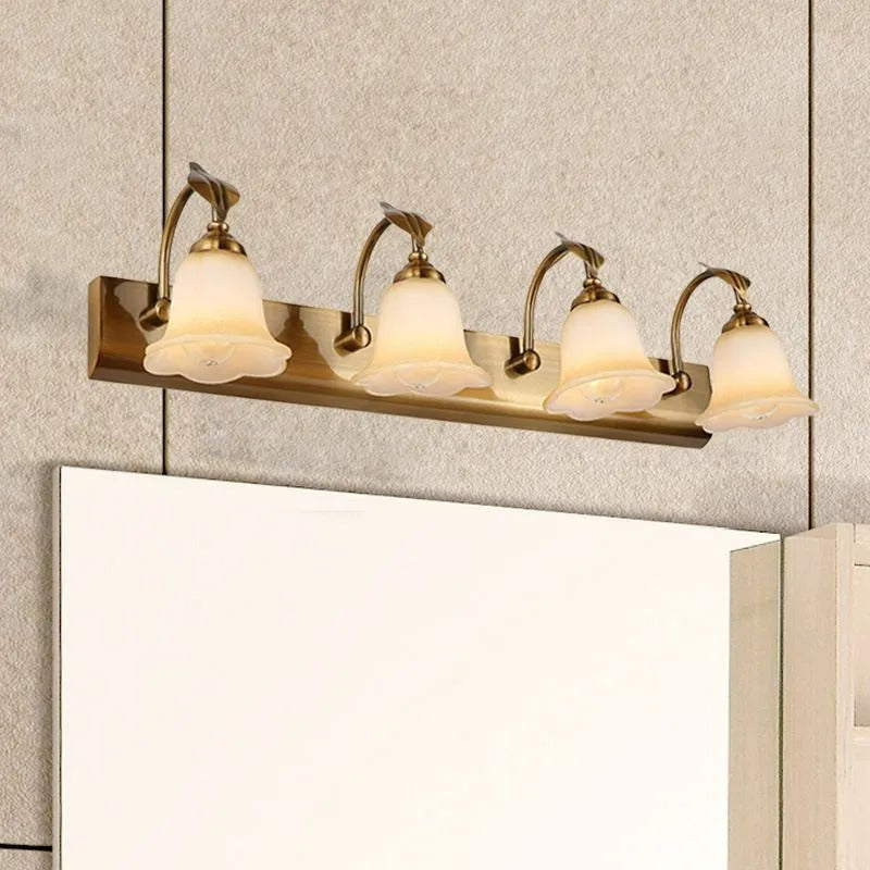 Ray Flower Mirror Front Vanity Wall Lamp, /Glass