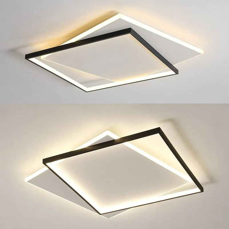 Arisha Modern Duo-Square Flush Mount Ceiling Light
