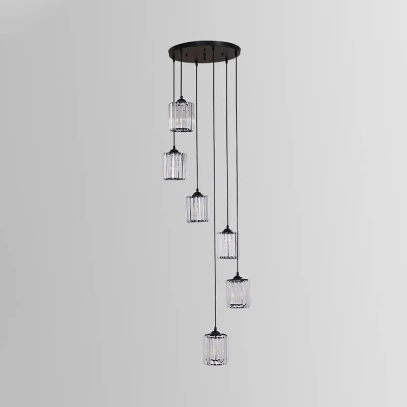 Kristy Modern Minimalist Glass Chandelier Living Room