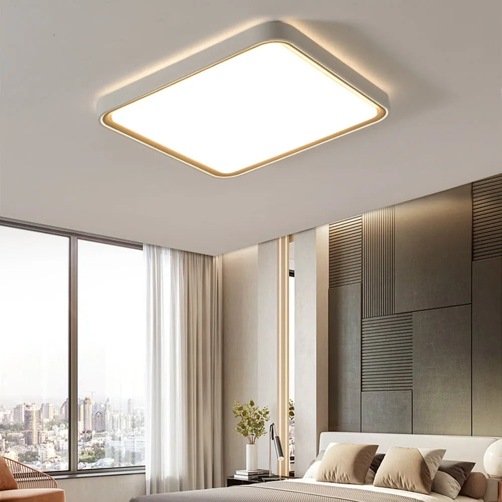 Arisha Minimalist Round Square Acrylic Flush Mount Ceiling Light