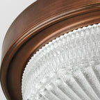 Silva Vintage Round Flush Mount Ceiling Light Glass Bedroom