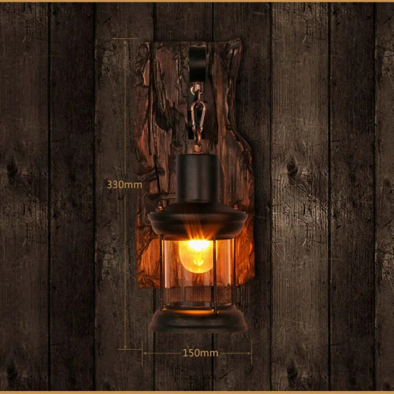 Epoch Vintage Lantern Wall Lamp Bronze