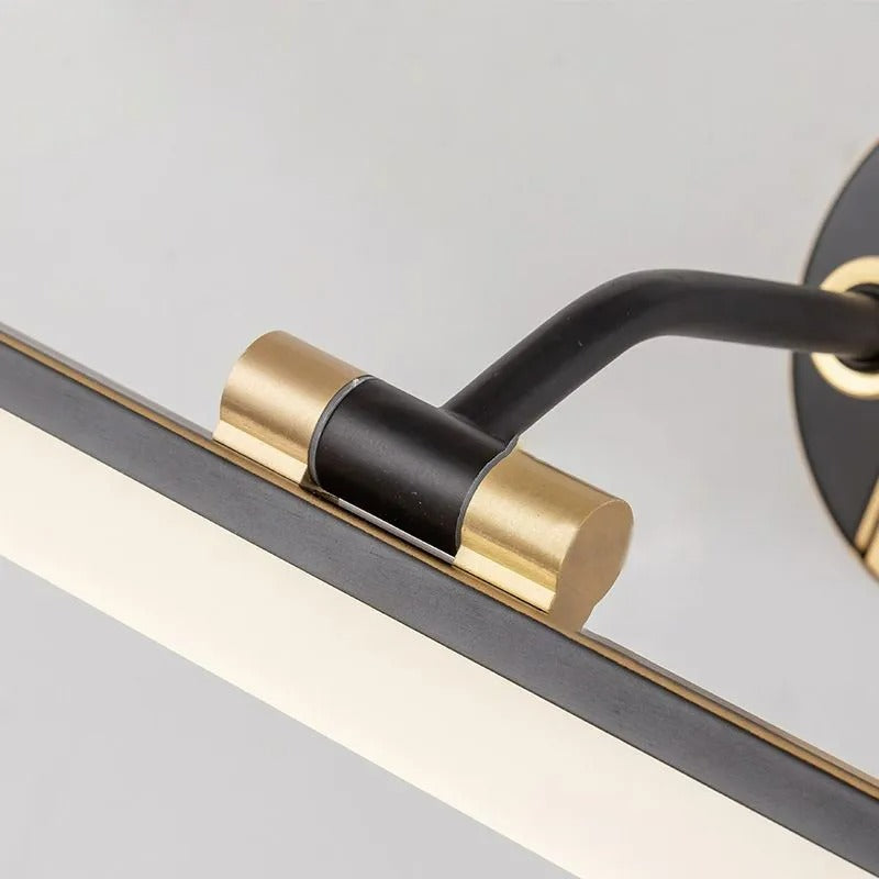 Arisha Industrial Linear Vanity Wall Lamp Brass Bathroom