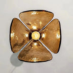 Arisha Handmade Retro Glass Pendant Light, Four-Leaf Flower