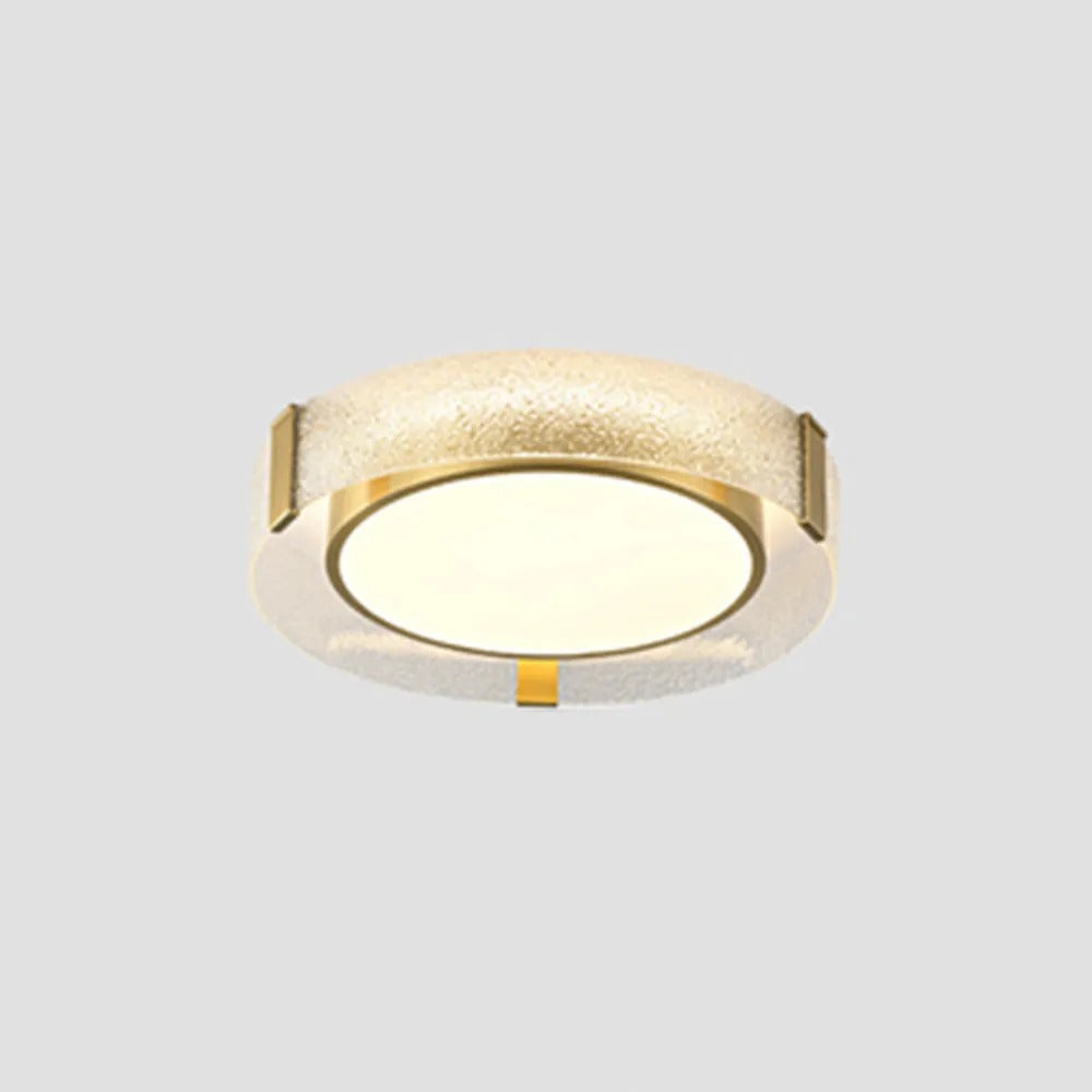 Arisha Modern Round Glass Flush Mount Ceiling Light