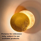 Aria Modern Minimalist Round Moon LED Indoor Wall Lamp Bedroom Living Room