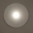 Aria Modern Round Indoor Wall Lamp Wood Bedroom Living Room