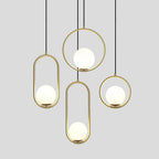 Ellipse Contemporary Brass Pendant Light