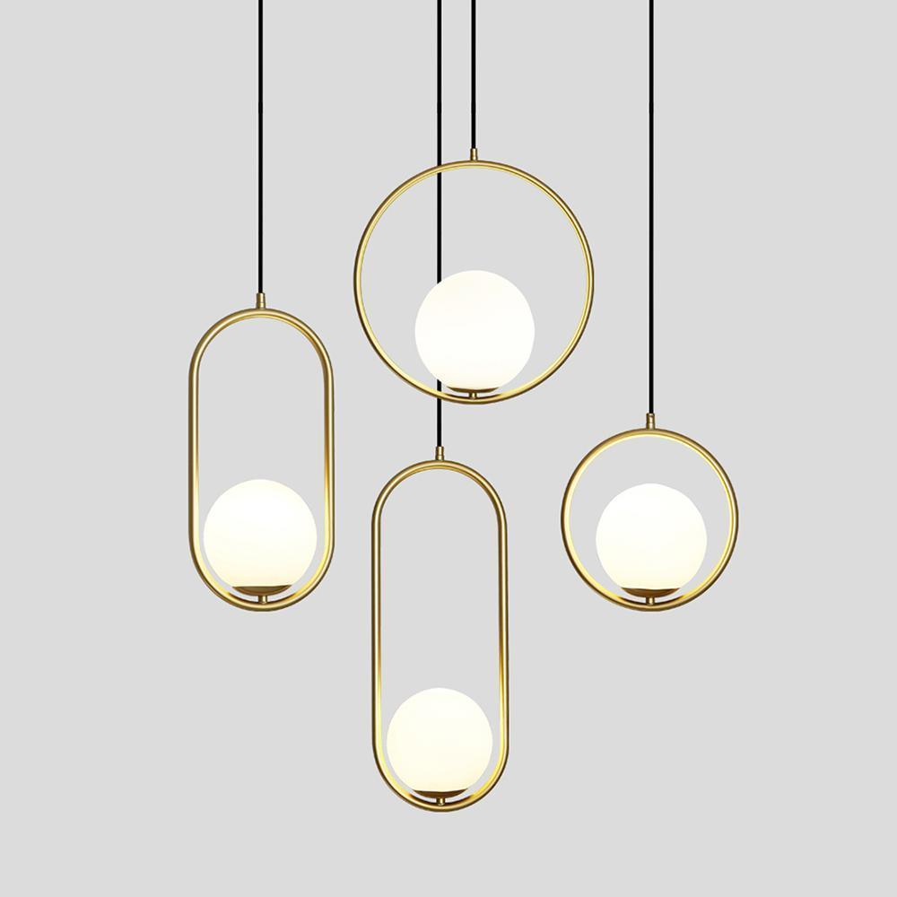 Ellipse Contemporary Brass Pendant Light