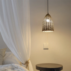 Ritta Retro Handmade Rattan Pendant Light Bedroom