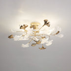 Olivia Elegant Leaf Ceramic Flush Mount Ceiling Light