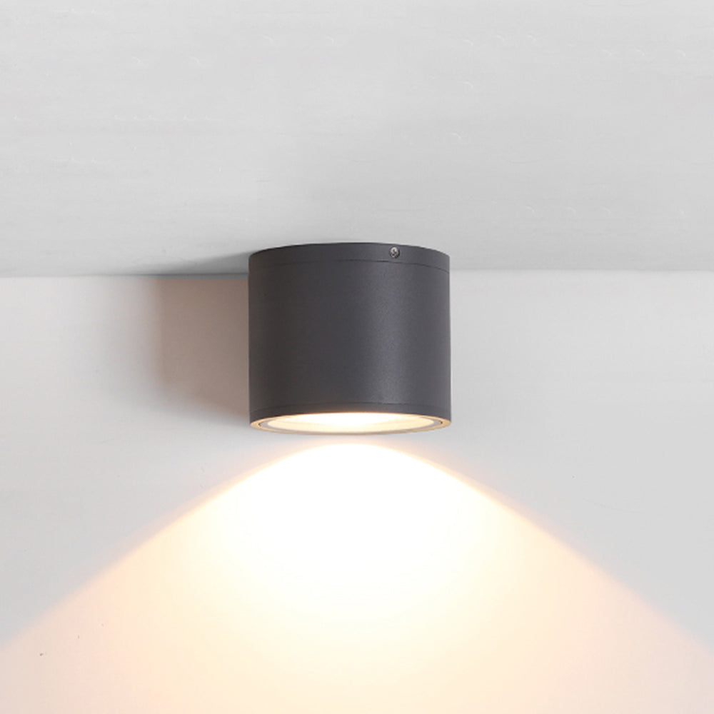 Ray Modern Cylindrical Flush Mount Ceiling Light Glass