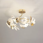 Olivia Elegant Leaf Ceramic Flush Mount Ceiling Light