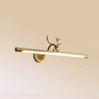 Arisha Modern Staghorn Shaped Vanity Mirror Front Wall Lamp Brass