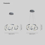 Arisha Modern Irregular Flower /Silicone Pendant Light 3 Colors