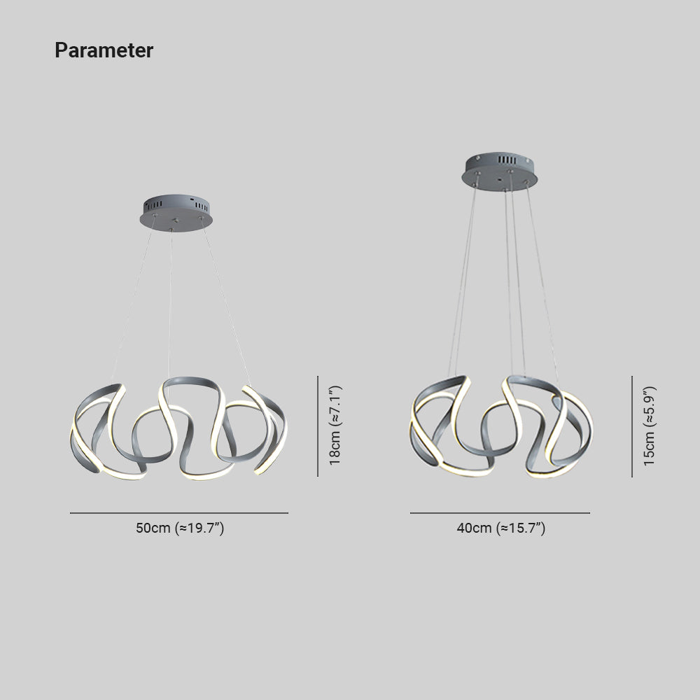 Arisha Modern Irregular Flower /Silicone Pendant Light 3 Colors