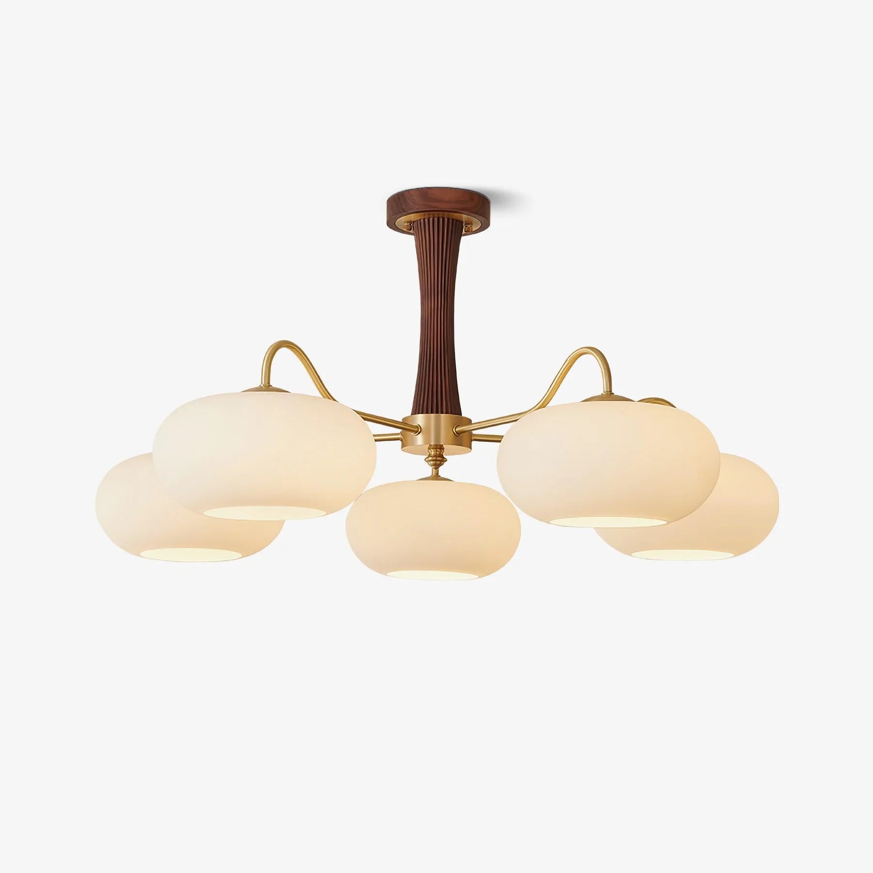 Brass chandelier and lamp collection